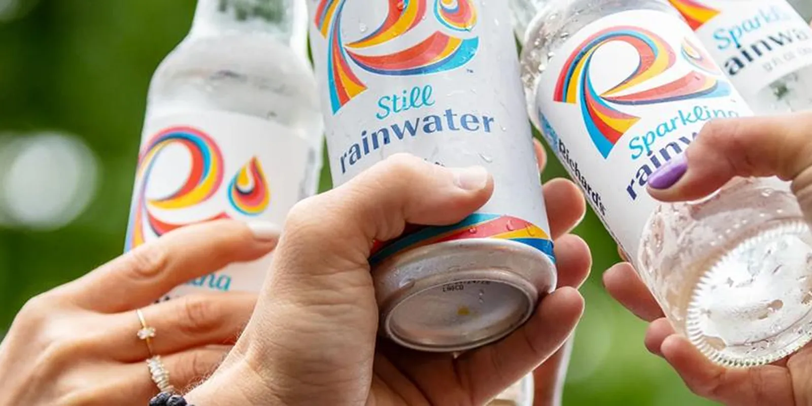 Richard's Rainwater bottles served in a SoCo suite